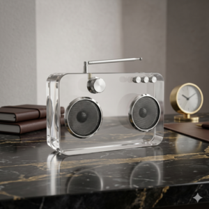 premium-clear-acrylic-desktop-radio-showpiece
