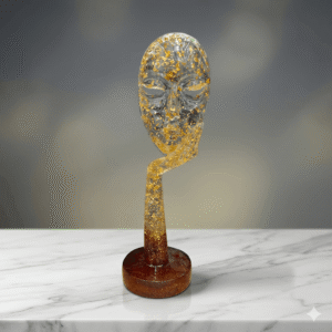 aura-of-reflection-luxury-gold-flecked-resin-sculpture