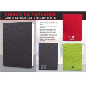 ribbon-a5-notebook-with-memorandum-bookmark-ribbon-customizable-corporate-gift